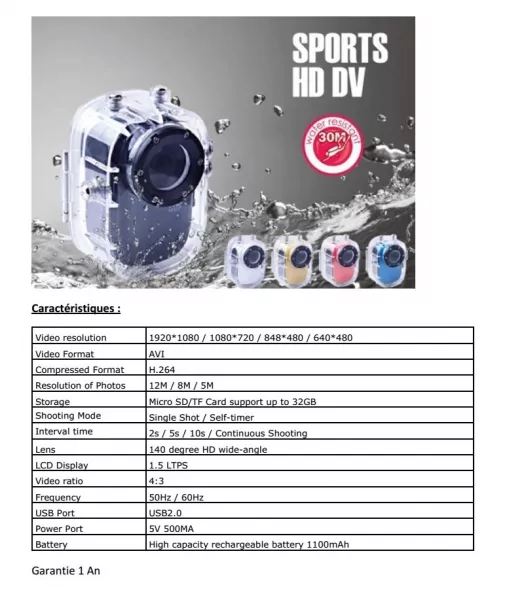 camera embarquée radcam black